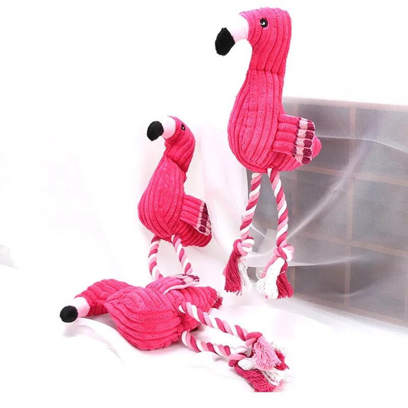Cute Plush Flamingo Chew Toys