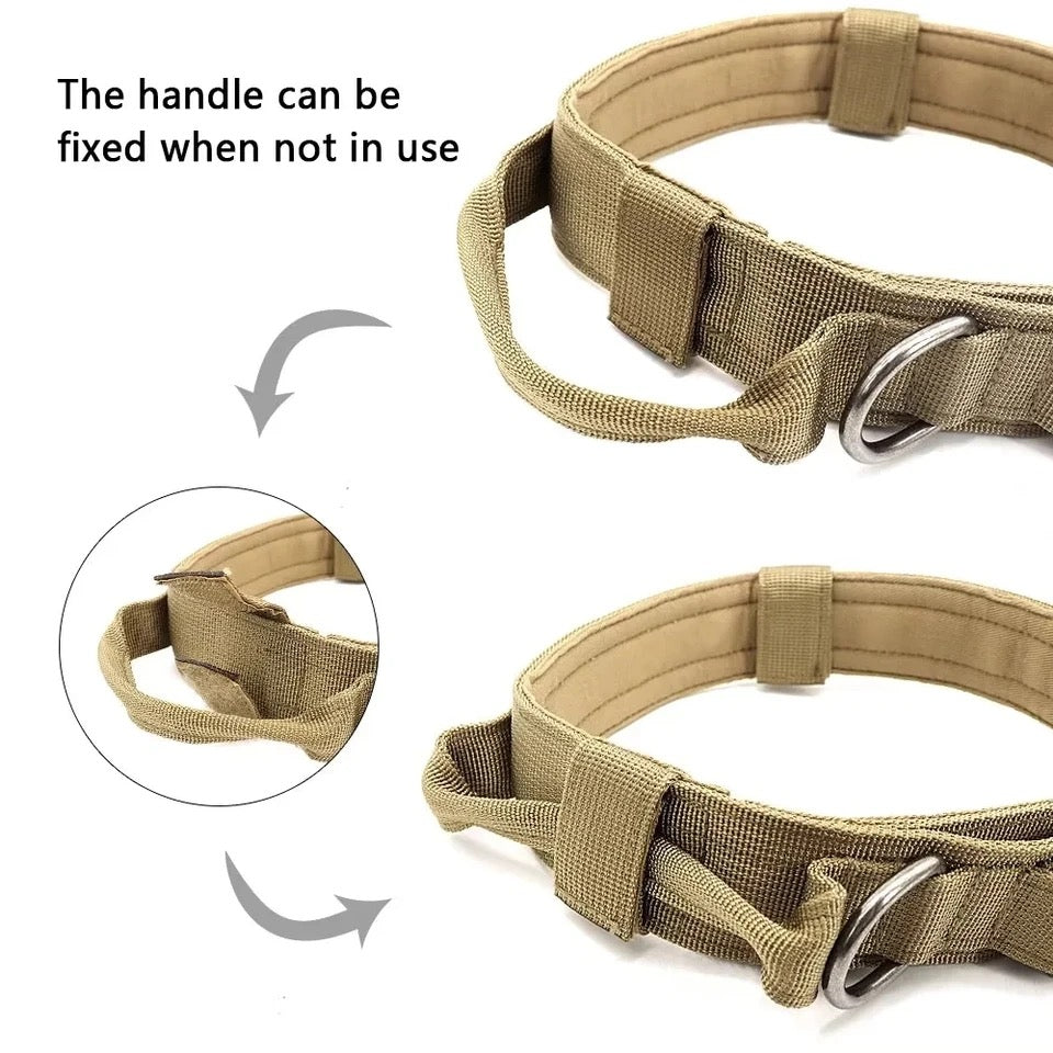 Tactical Police Dog Collar Military Adjustable Duarable Nylon Medium, Large