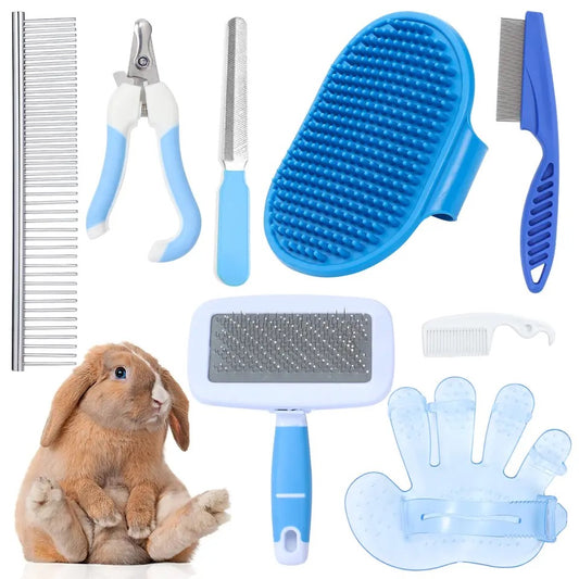 8-piece rabbit grooming kit
